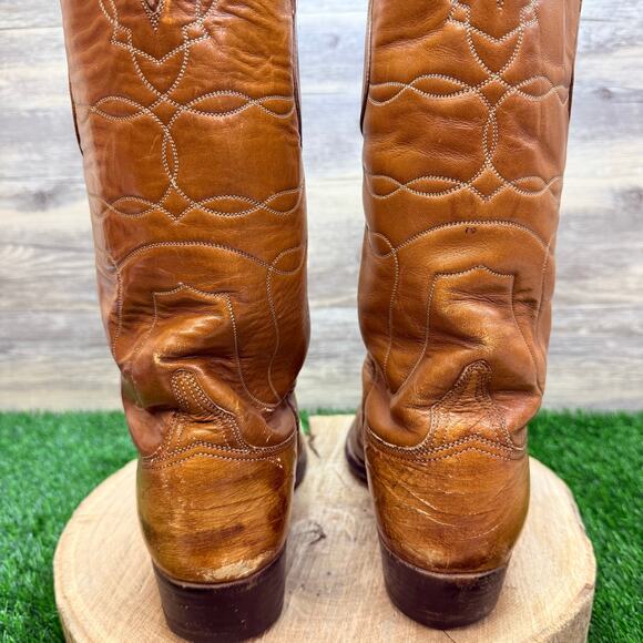 Lucchese Men - Size 9D - Vintage Tan Western Cowboy Boots  display picture 3